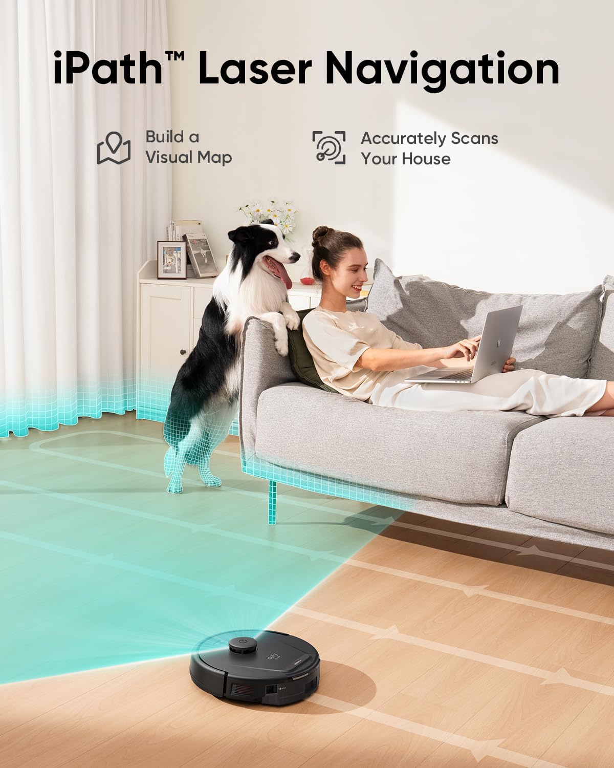 eufy L60 Robot Vacuum, Ultra Strong 5,000 Pa Suction, iPath Laser Navigation, for Deep Floor Cleaning, Ideal for Hair, Hard Floors - Image 3
