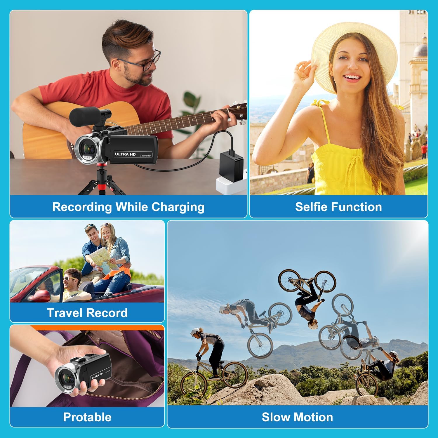 Video Camera Camcorder HD 4K 48MP Digital Cameras Recorder for YouTube TikTok 3 Inch 270 Degree Rotation Screen 18X Zoom Vlogging Camcorders for Kids,Teens,Students,Beginners,Elders - Image 6