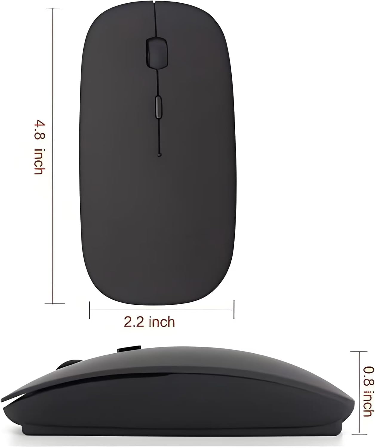 ZERU Bluetooth Mouse,Rechargeable Wireless Mouse for MacBook Pro/MacBook Air,Bluetooth Wireless Mouse for Laptop/PC/Mac/iPad pro/Computer - Image 4